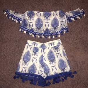 Two piece blue set